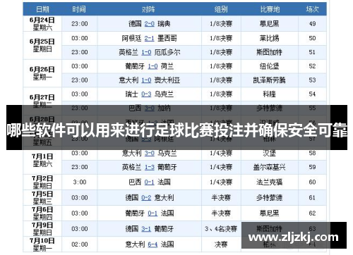 哪些软件可以用来进行足球比赛投注并确保安全可靠